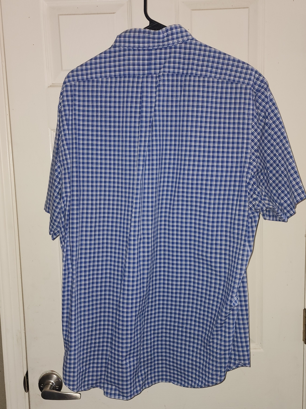 Ralph Lauren Blue and White Plaid Short Sleeve Button-Down Shirt - Picture 4 of 4